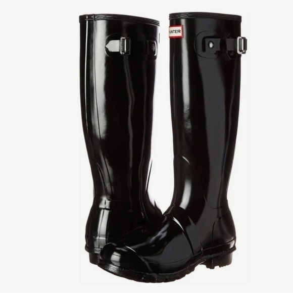 Hunter Original Tall Gloss Rain Boots - Picture 1 of 8